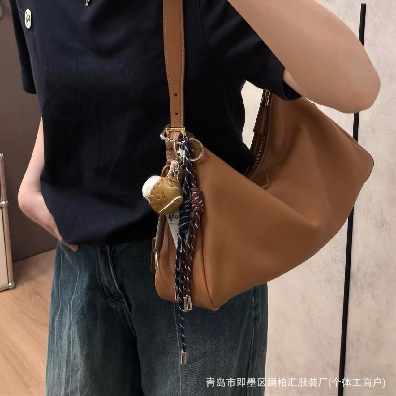 高级感复古简约气质单肩腋下包秋冬百搭大容托特包通勤手提包Aim*