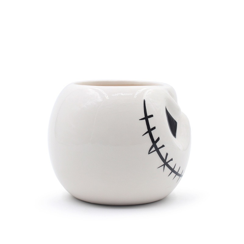 Noche de Navidad Horror Skull Jack Taza de Halloween Skull Taza de Cerámica Taza de Café Creativa