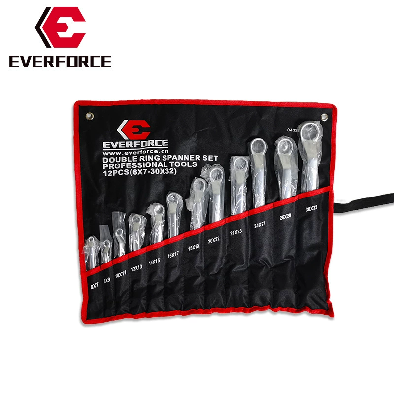 12PCS double-concave box wrench cloth bag set hardware tool