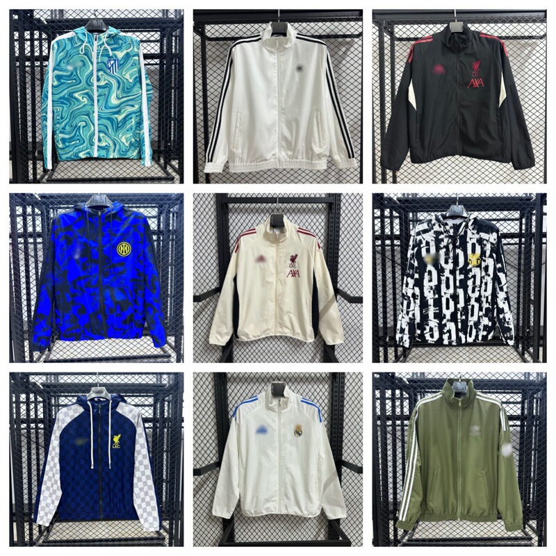 Football Jersey Retro Men's and Women's Jacket High Version Arsenal Barcelona Real Madrid Jacket