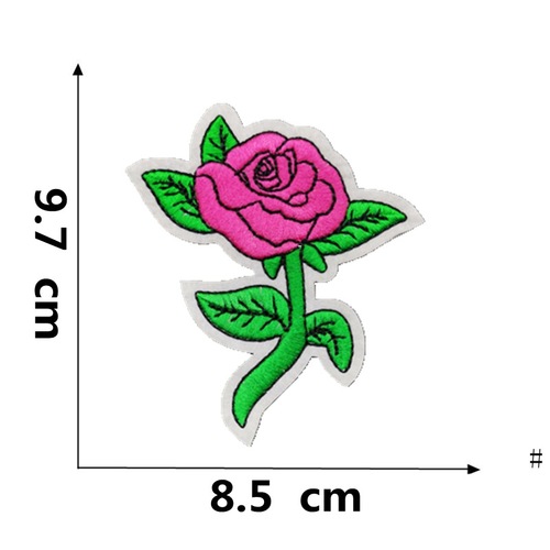 建兴电脑绣花章玖瑰花梅花系列服装刺绣贴装饰补丁贴背胶布贴