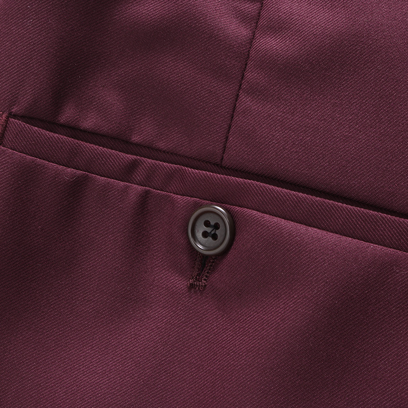 Men's Clothing new men's large size suit two piece double breasted solid color suit for men burgundy bracket_voghion.com