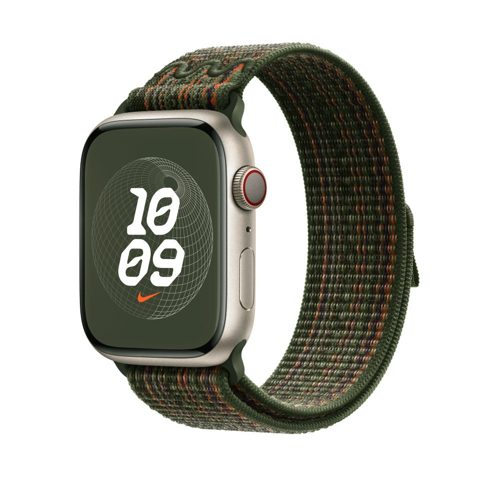 Н Rolex? нет: Apple, nylon woven watch strap with velcro