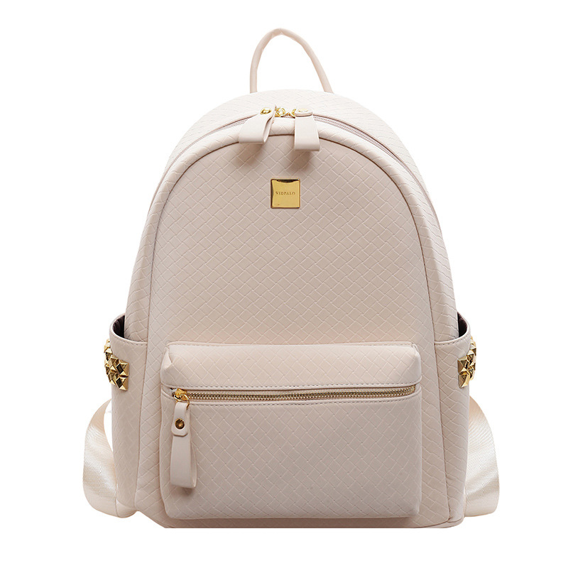 Casual estilo coreano mochila universitaria simple moda tejida mochila de mujer 2025 nueva gran capacidad mochila de mujer