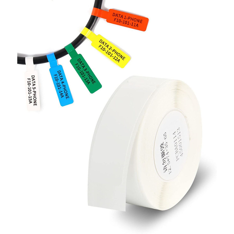 Amazon hot selling handwriting printable multicolor wire label cable label waterproof oil-proof tear-resistant