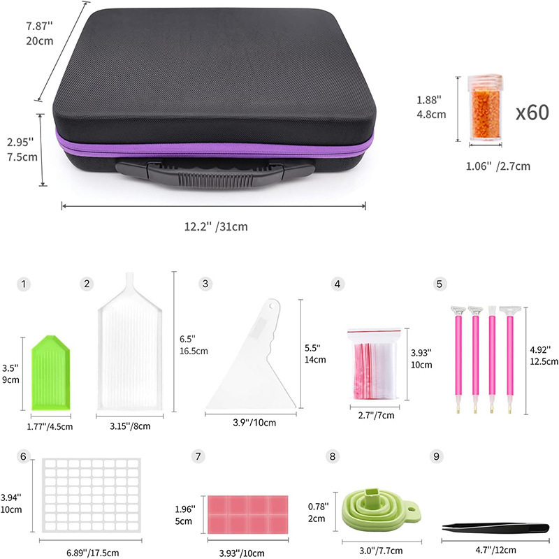 보라색 60 (전체 도구 _ 액세서리 포함)