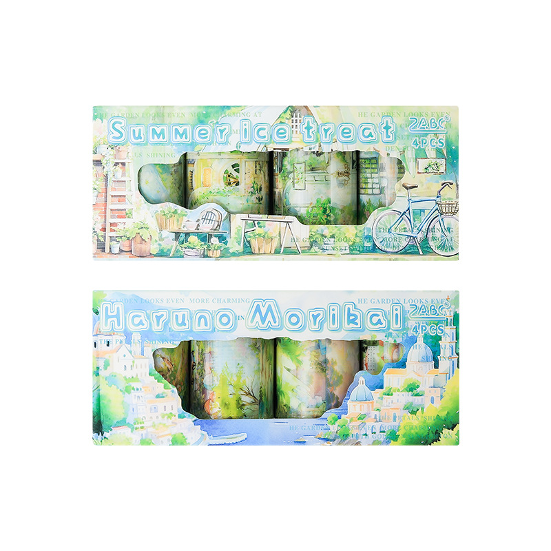 Green Forest Yi Noche Primavera Estilo Mansión europea y americana Pet Material de decoración de cuentas a mano impermeable Caja de cinta de cuentas a mano