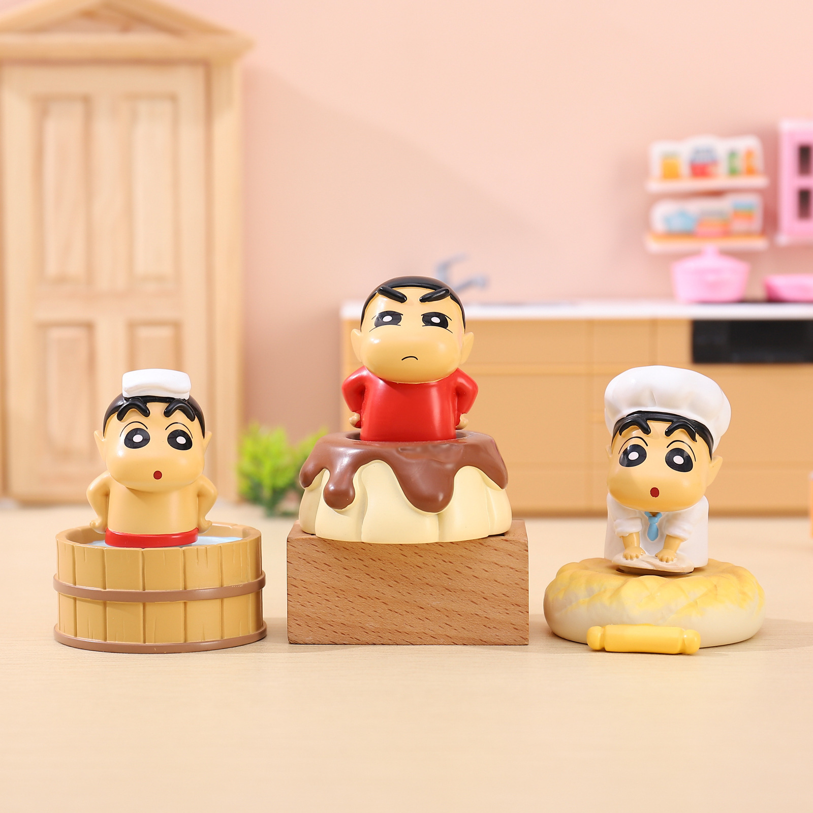 짱구는 못말려 돌려돌려 랜덤박스 피규어 데스크테리어 장식 귀여운 장난