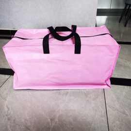 跨境大容量搬家袋定制PP加厚拉链包防水肩带编织袋外出便携旅行包