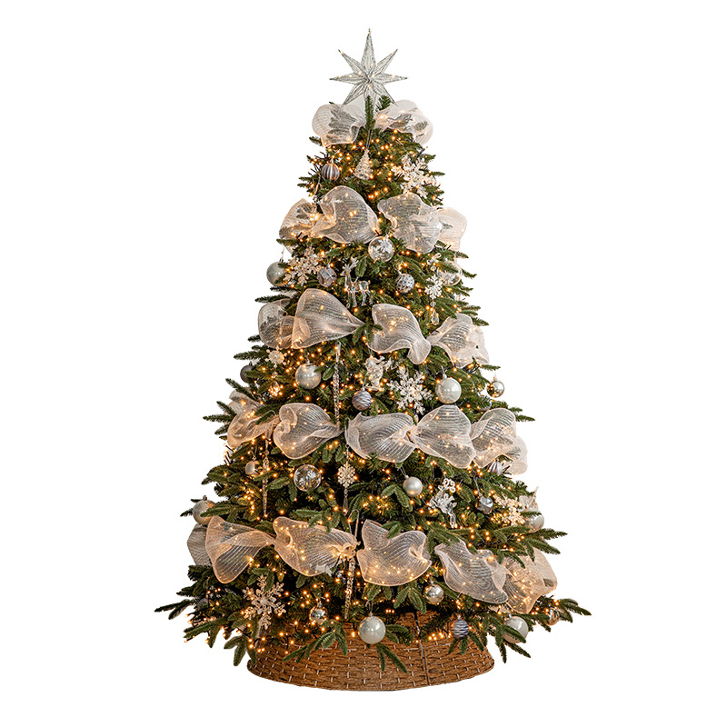 Nuevo paquete de árbol de Navidad de cifrado de hoja mixta de PE de lujo, decoración del hogar, decoración de la atmósfera, decoración, decoración grande