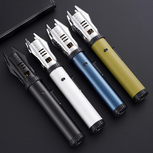 HYK39 New Planet Light Saber Handle Style Straight Flush Lighter, Metal Locking Firewind Flame Gun Wholesale