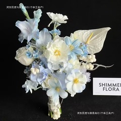 婚礼韩式手捧手捧花新娘手捧结婚出片郁金香领证仿真花拍照道具