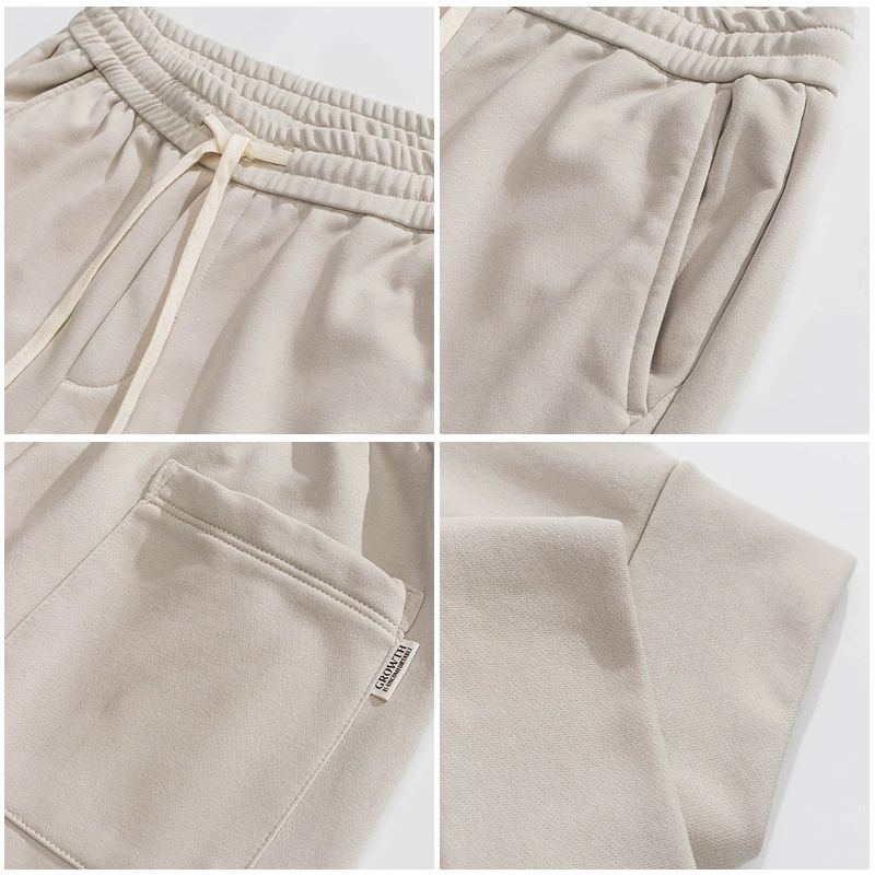 Japanese knitted retro casual trousers, drawstring, oversize