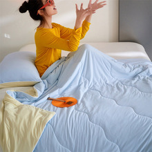 A类母婴级凉感丝夏凉被冰冰被冰丝大豆夏被抗菌空调被薄被子被芯