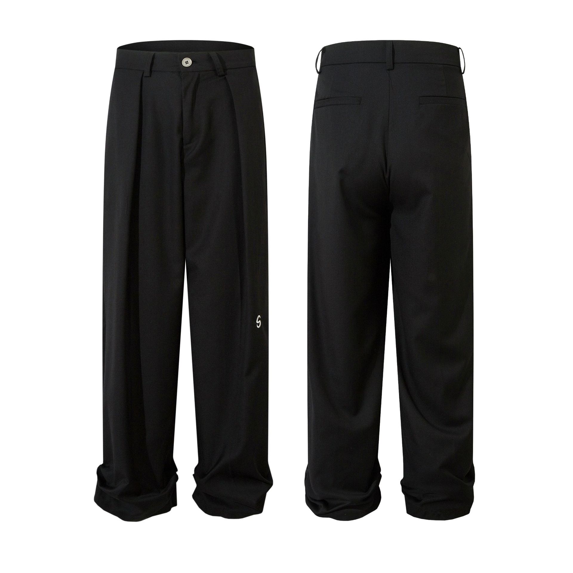 EONMODISH Homme 2024 Automne Nouveau Produit, niche jambe droite pantalon décontracté suspendu, pantalon, pantalon_voghion.com