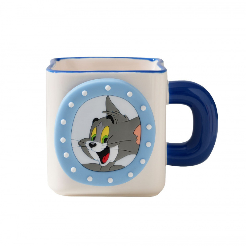 Gato y ratón tazas de cerámica tazas de pareja tazas de agua refrigerador tazas de regalo de cumpleaños para chicas lindas tazas de dibujos animados