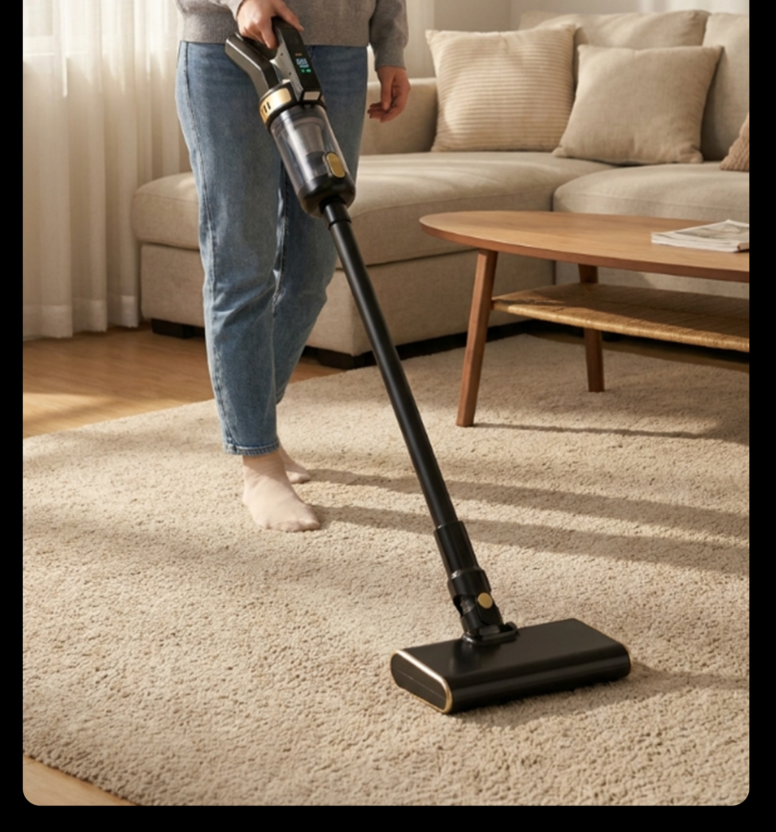 Car-Mounted Digital Display Smart Brushless Car Vacuum Cleaner, Handheld, Small, High-Power, Multi-Functional, Wireless, with Strong Suction Power