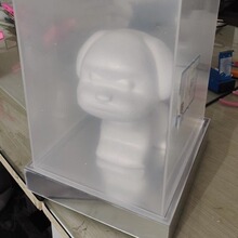 马尔济斯犬永生花亚克力花盒泡沫模型透明有机玻璃空盒干花包装盒