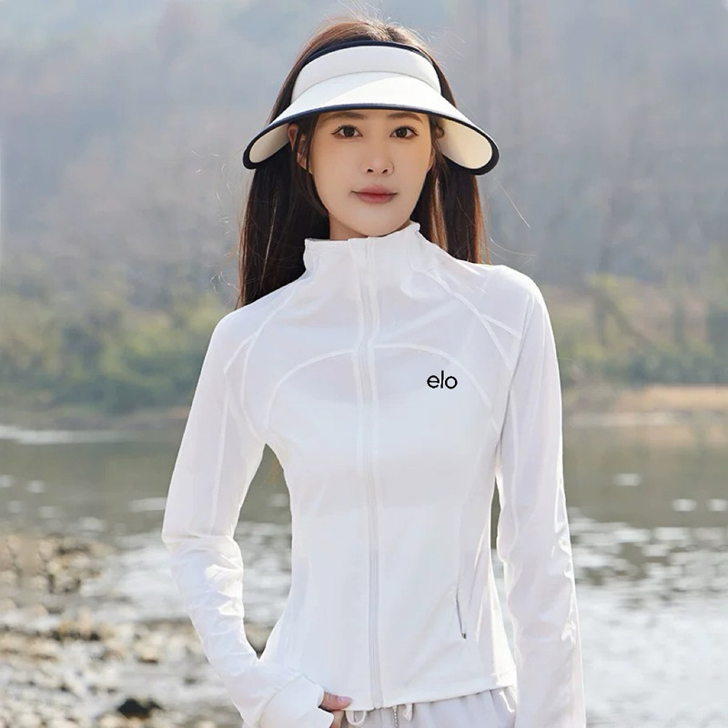 Eloyuge Sun Protection Clothing Yoga Fitness Training Jacket Sports Top Women's Slim Fit Quick-Drying Breathable Anti-Uv Eloyuge Sun Protection Clothing Yoga Fitness Training Jacket Sports Top Women's Slim Fit Quick-Drying Breathable Anti-Uv