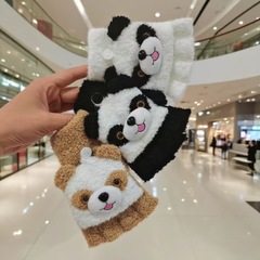 儿童手套冬季韩版卡通翻盖可爱五指毛绒加厚宝宝半指学生保暖防寒