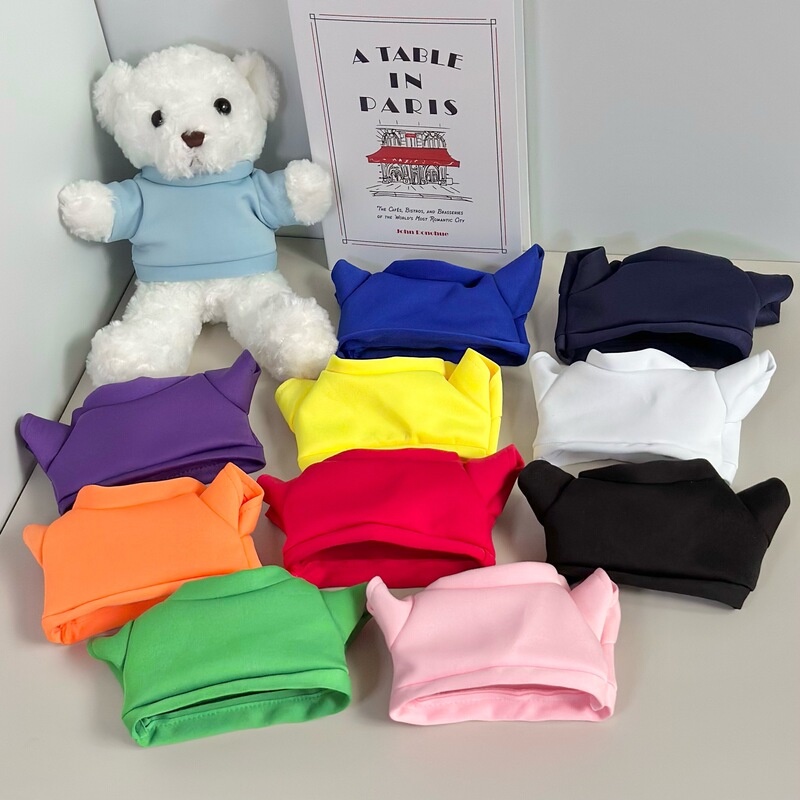 T-Shirt 30cm Doll Bear Clothes Round Neck Doll T-Shirt Short Sleeve Company Event Logo Printed Doll Clothing T-Shirt 30cm Doll Bear Clothes Round Neck Doll T-Shirt Short Sleeve Company Event Logo Printed Doll Clothing