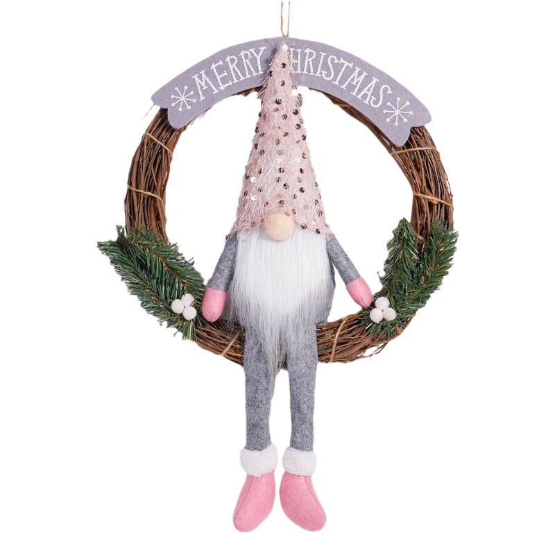 Navidad transfronteriza muñeca sin cara guirnaldas encantadora enana muñeca guirnaldas creativas decoraciones de guirnaldas colgantes de puertas