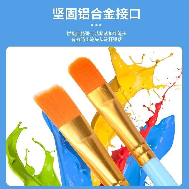 Fabricantes al por mayor diez conjuntos de pinceles de acuarela azul perla con pinceles de nylon con pinceles de lana con pinceles de aceite