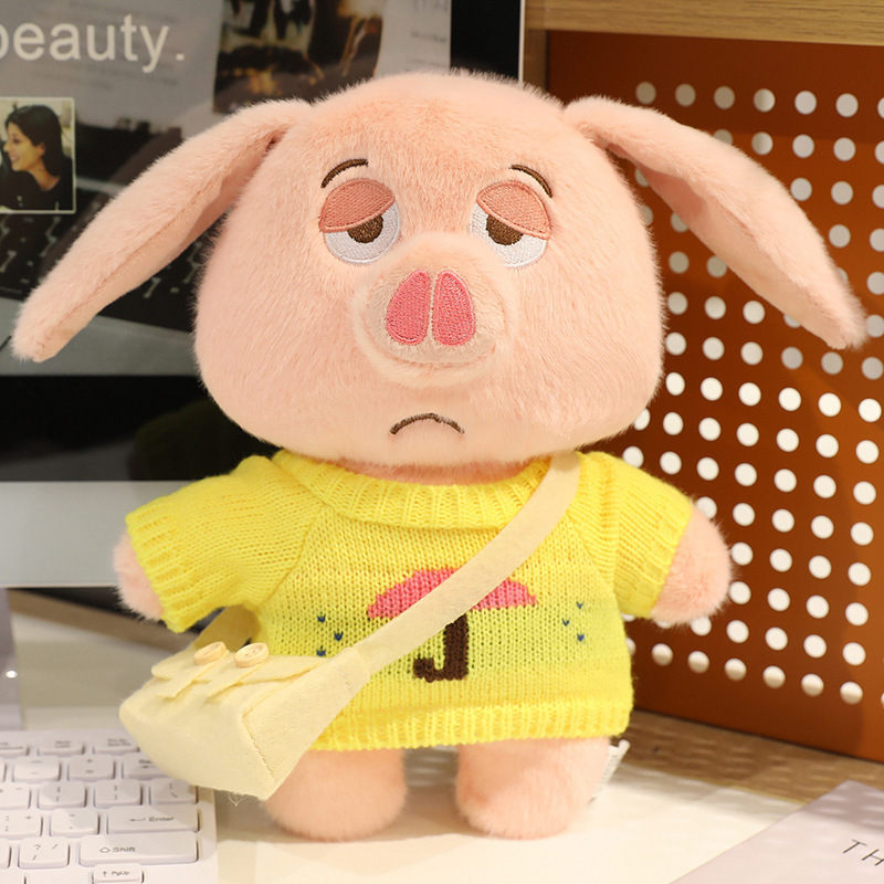 Transformado en una muñeca de montura de cerdo volador, linda muñeca, orejas plegables, regalo de vacaciones complicado de alto valor