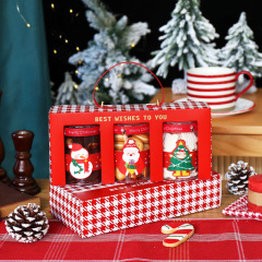 Christmas portable box snowflake cookie baking transparent cookie jar nougat packaging New Year gift box
