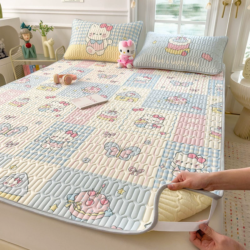 Латексный коврик ins, комплект из трех предметов, латексный коврик, летний коврик с кондиционером, крутой коврик, коврик из ледяного шелка, мягкий коврик, мягкий латексный коврик