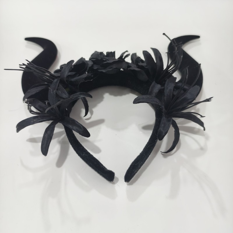 ハロウィン レディース ドレスアップ ヘッドバンド マレフィセント フェスティバル 魔女 ヘッドバンド ホーン ヘッドバンド ヘアアクセサリー 工場直販|undefined
