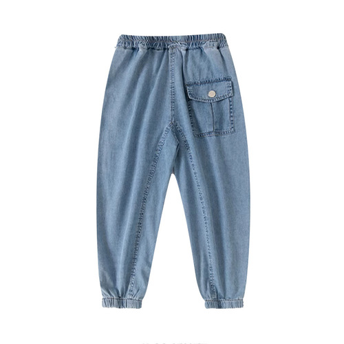 Men's Summer Thin Pants 2025 New Arrival Boys Summer Jeans Children's Summer Sports Anti-Mosquito Pants Long Pants