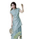 2025 New Cool Summer Slimming Chinese Style Dress with Elegant High-End Ancient Style Irregular Cheongsam