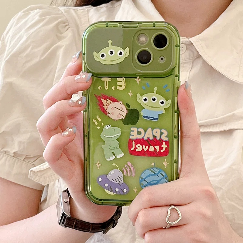 Чехол для телефона совместимый с iPhone 15, чехол-картина: cartoon strawberry, складное зеркало, 15примакс, iphone