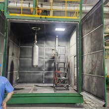 双吊钩抛丸清理机 空压机储气罐抛丸清理吊钩式抛丸机