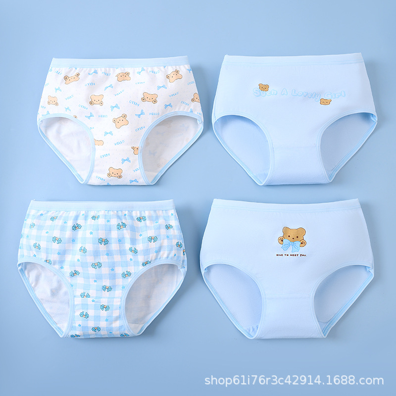 En nombre de la ropa interior de algodón para niños, ropa interior de dibujos animados de algodón para niños, triángulo para niñas, bragas para niñas, triángulo