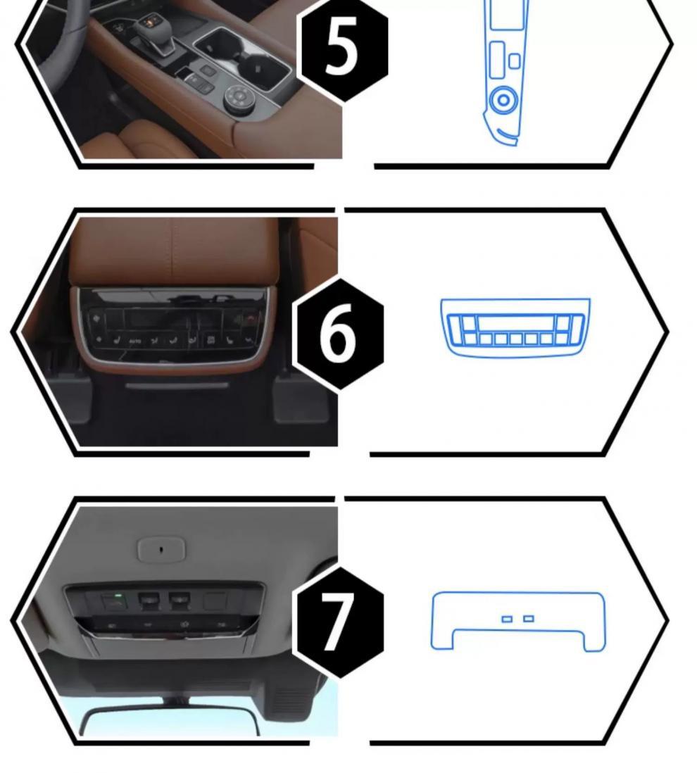 Suitable for Nissan Land Rover Interior Protective Film Navigation Central Control Gear Screen Car Film Center Column Headlight Film-Tpu