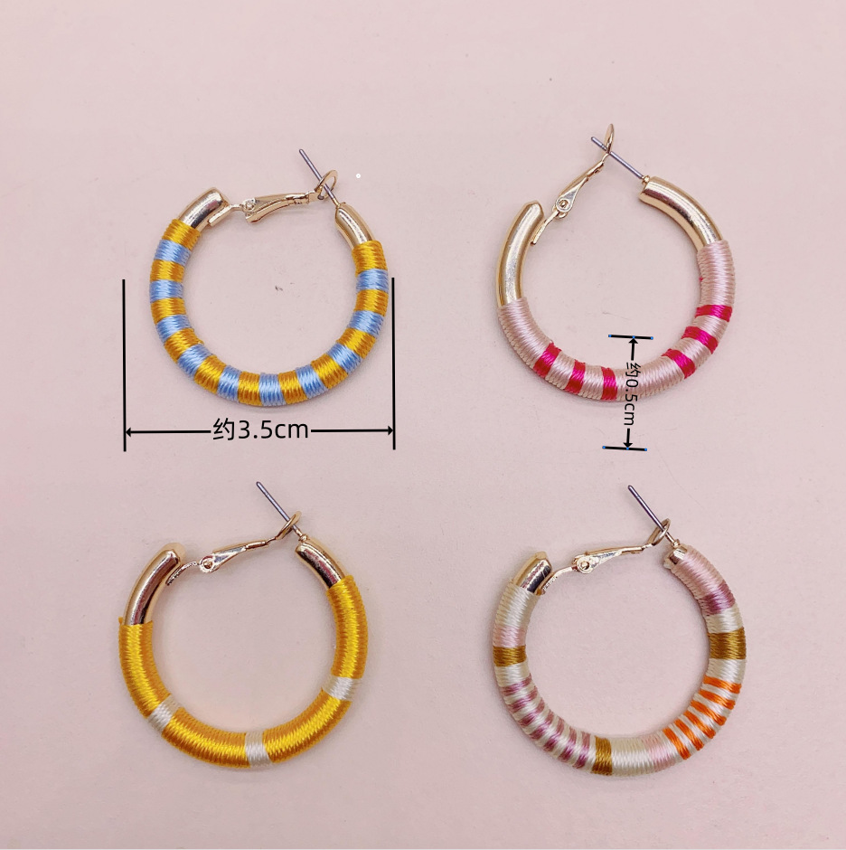 1 Pair Sweet Geometric Plating Metal Hoop Earrings display picture 1