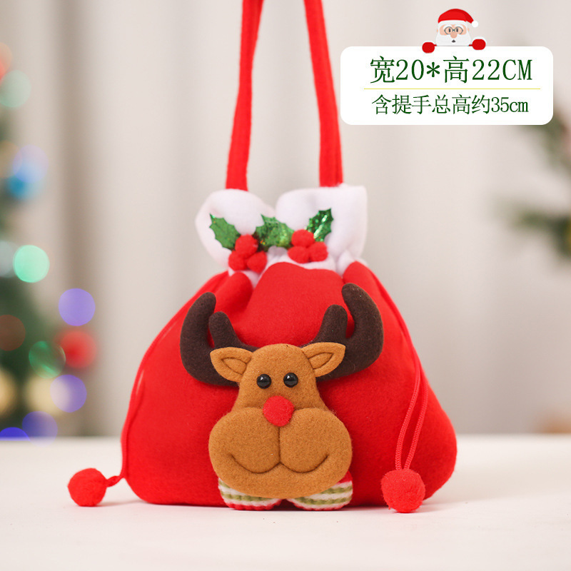 クリスマス装飾リンゴ袋子供プレゼント袋キャンディー袋平安夜束ポケット手提げ袋プレゼント袋卸売り|undefined