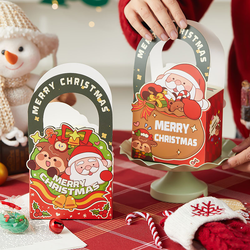 クリスマスギフトボックスアップルギフトバッグクリスマスイブ包装空の子供のお土産キャンディスナック小さなアイデア|undefined