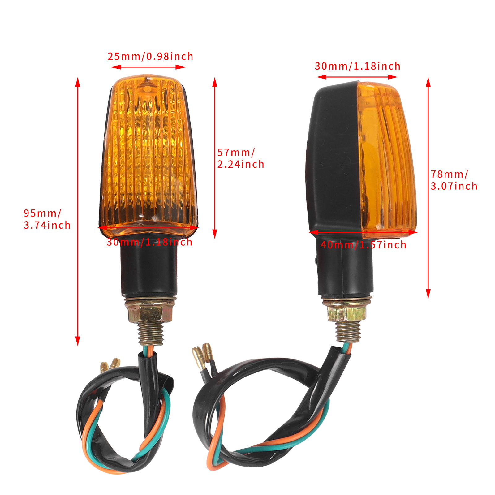 Ventas calientes de accesorios de modificación de motocicleta lámpara de señal de cáscara amarilla Harley retro luz de giro indicador leopardo de perforación luz de giro