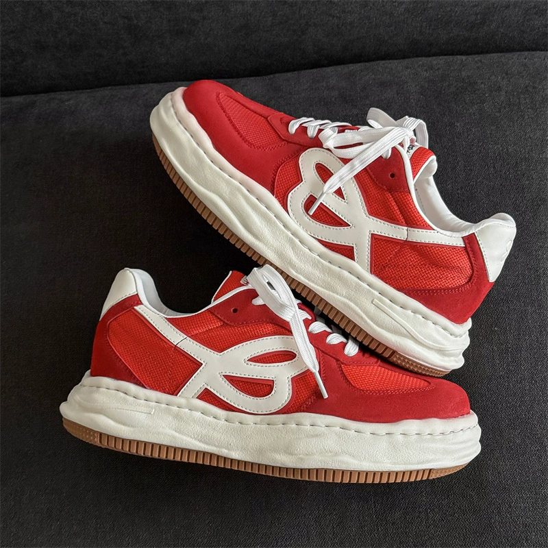 7 см невидимая внутренняя увеличена красная немецко-тренировательная обувь для мужчин и женщин.