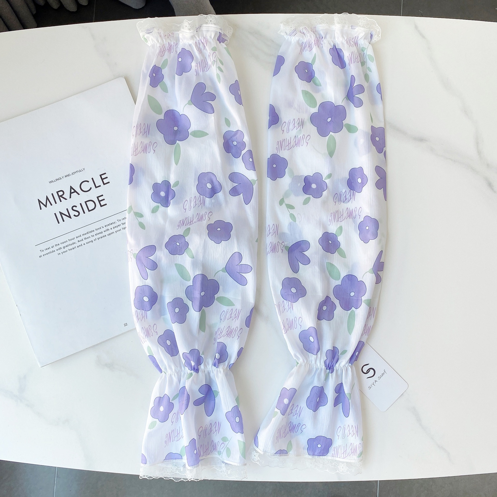 Verano protector solar de tamaño grande nuevo dulce y suelto mangas de seda de hielo fresco brazo protector de mujeres sombreado conducir mangas de bicicleta