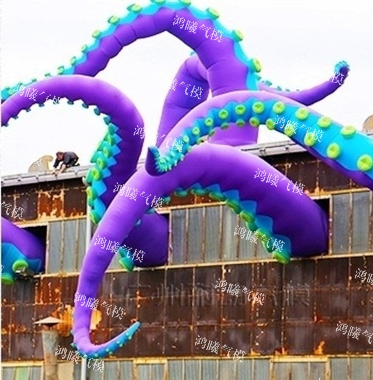 充气卡通章鱼腿气模 八爪鱼触手商场酒吧美陈海洋水族馆装饰模型