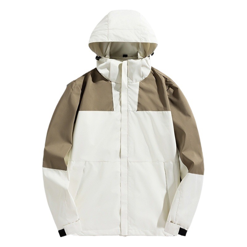 Foreign Trade Customized Large Size Spring and Autumn Outdoor Jacket Couple Windbreaker Outdoor Mountaineering Clothing Contrasting Color Men's Jacket Wholesale