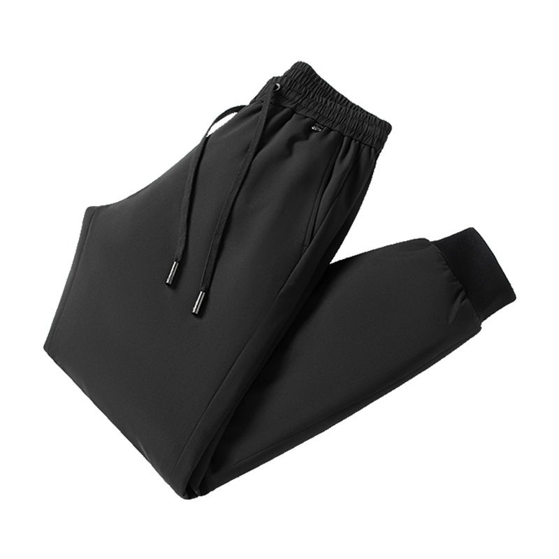 New winter style down pants, outdoor wear, cold protection, warm, plus size, loose fit, elastic waist, drawstring cuffs, down pants for middle-aged and young adults.