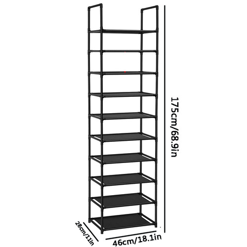 Cross-border Amazon best-selling dust-proof storage shelf dormitory wrought iron shoe cabinet non-woven large capacity storage shoe cabinet