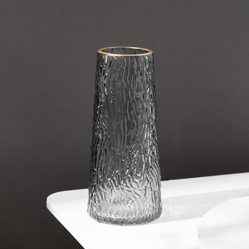 Agua corrugada gris grabado oro