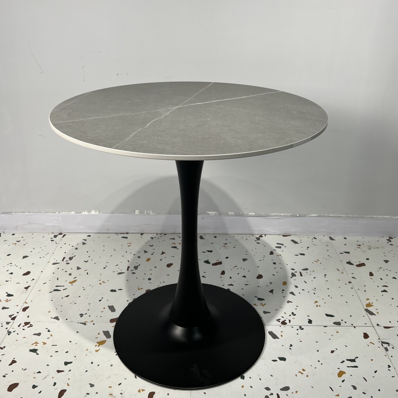 Mesa y silla de negociación combinación mesa redonda tienda de té con leche mesa y silla cafetería tienda de postres tabla de roca mesa de ocio aislamiento térmico impermeable hogar