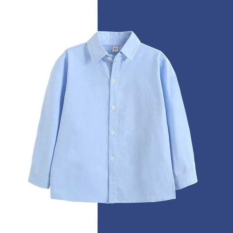 blue long-sleeved shirt